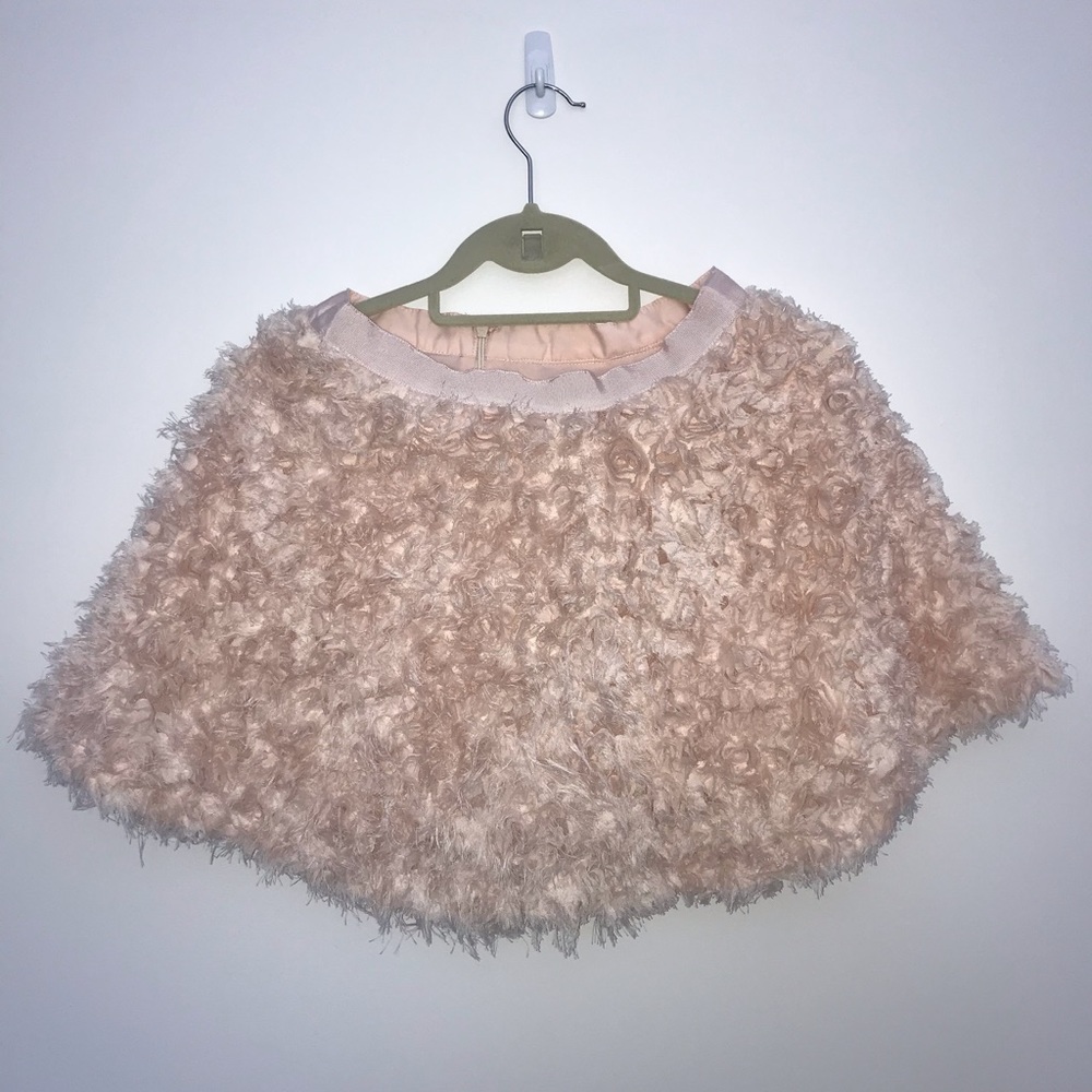 Pink ruffle skirt
